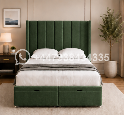 Stylish Bedroom – Wingback Bed with Super King Frame – Super King Bed - Image 3