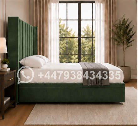 Stylish Bedroom – Wingback Bed with Super King Frame – Super King Bed - Image 4