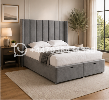 Winged Headboard Comfort Double Bed – Winged bed