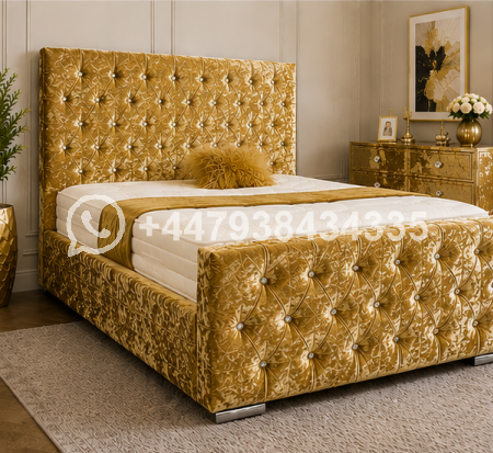 Modern Florida Super King Size Bed for Elegant Bedrooms – Super King Size Gold Bed Frame