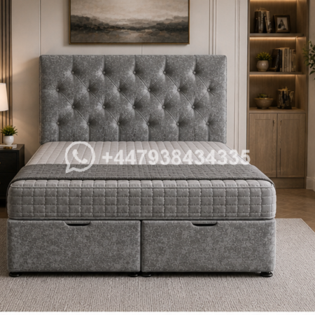 Ottoman King Bed Frame with Storage