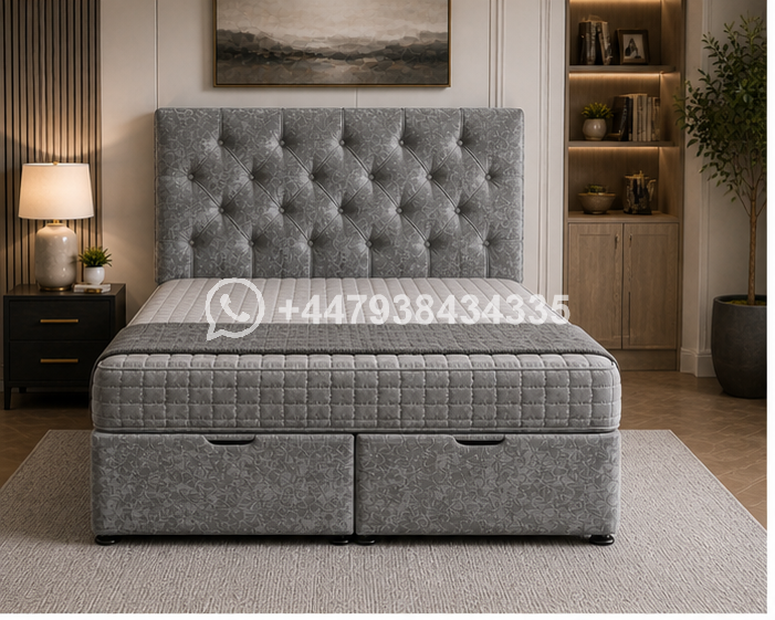 Ottoman King Bed Frame with Storage