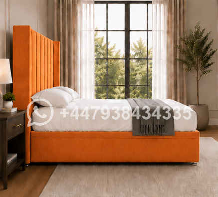 Luxury Bedroom – Winged King Size Bed – Modern Living Winged Bed Frame - Image 3