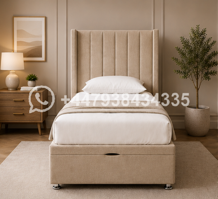 Luxury Bedroom Wingback Bed – Single Winged Bed