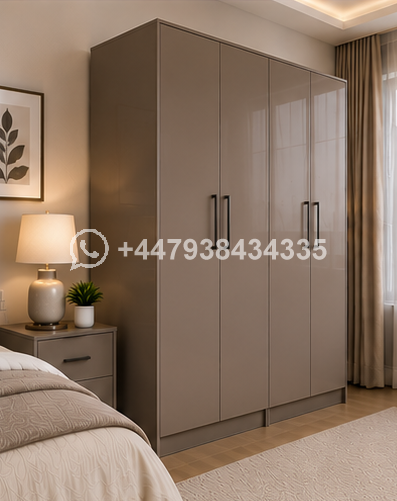 4 Door Wardrobe – Wooden 4 Door Wardrobe – Deluxe 4 Door Wardrobe – Stylish Bedroom Furniture - Image 3