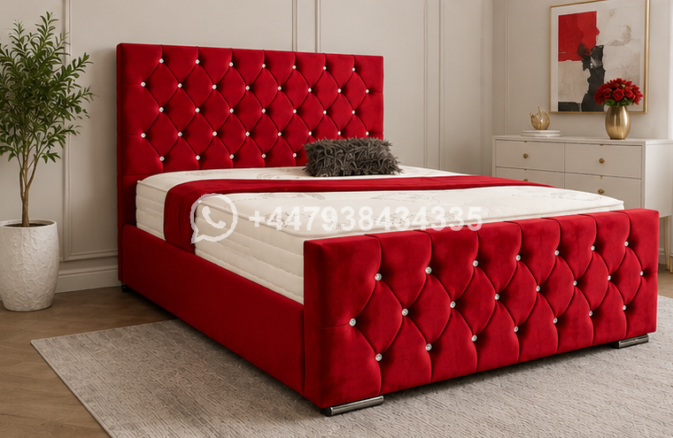 Super King Size Bed – Red Florida Bed King Size Frame – Super King Size – Luxury Red King Size Bed - Image 3