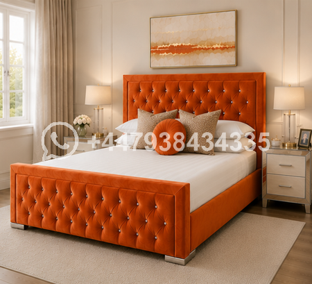 Luxury Double Bed – Hilton Double Bed – Elegant Modern Bedroom
