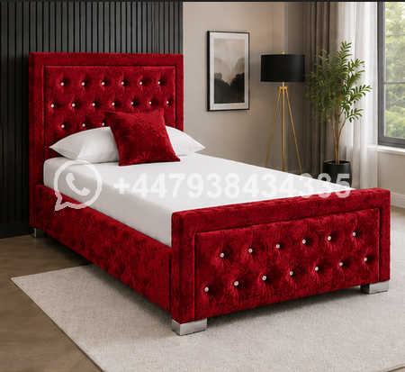 Single Bed Frame-Stylish & Comfortable – Hilton Single Bed – Modern Upholstered Bed