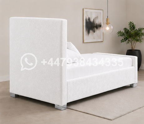Hilton Single Bed – Luxury Modern Bedroom Bed – Premium Upholstered Headboard Bed - Image 3