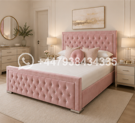 Modern Double Bed Frame – Soft & Stylish Design – Hilton Double Bed – Luxury Comfort Bedroom Bed