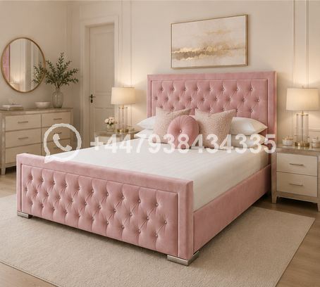 Modern Double Bed Frame – Soft & Stylish Design – Hilton Double Bed – Luxury Comfort Bedroom Bed
