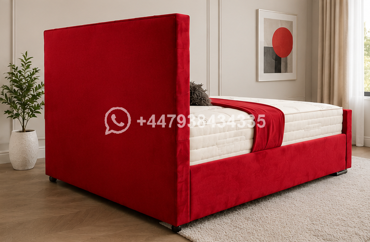 Super King Size Bed – Red Florida Bed King Size Frame – Super King Size – Luxury Red King Size Bed - Image 4