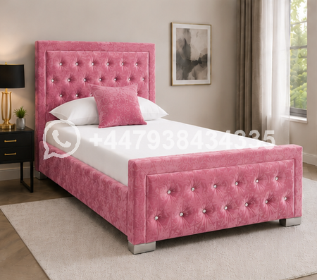 Single Bed Frame – Hilton Single Bed – Elegant Soft Headboard Bed