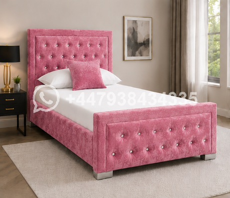 Single Bed Frame – Hilton Single Bed – Elegant Soft Headboard Bed