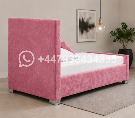 Single Bed Frame – Hilton Single Bed – Elegant Soft Headboard Bed - Image 3