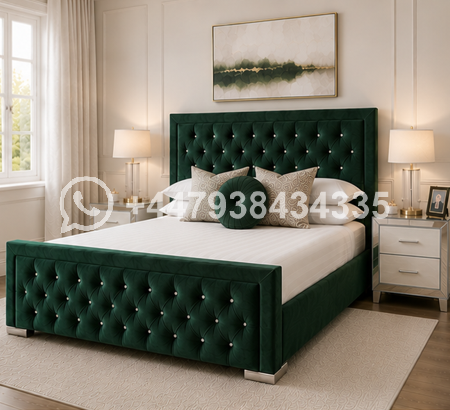 King Size Bed – Hilton King Size Bed – Beige Comfortable Modern Bed