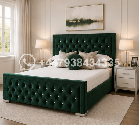 Hilton Double Bed – Stylish Contemporary Bed – Soft Cushion Comfort Bed