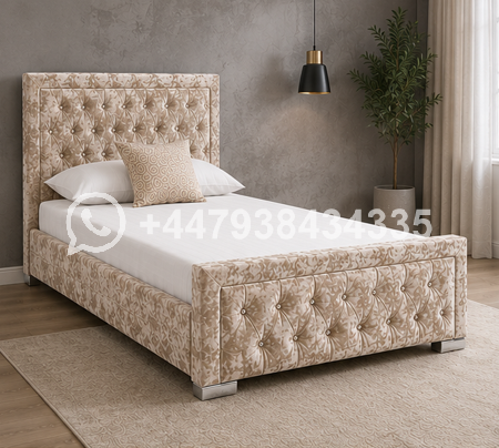 Single Bed Frame Velvet – Hilton Single Bed – Premium Contemporary Bed