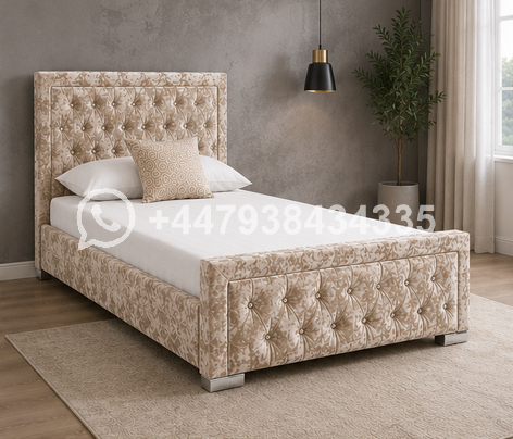 Single Bed Frame Velvet – Hilton Single Bed – Premium Contemporary Bed