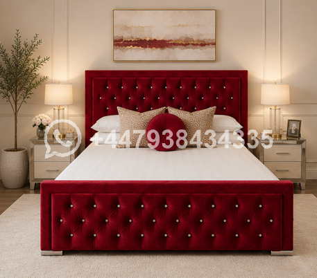 Hilton Super King Size Bed – Black Soft Cushion Designer Bed – Premium Soft Cushion Bed - Image 2