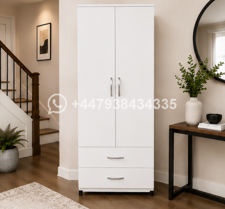 2 Door Wardrobe with Two Drawers – Wardrobe with Two Drawers