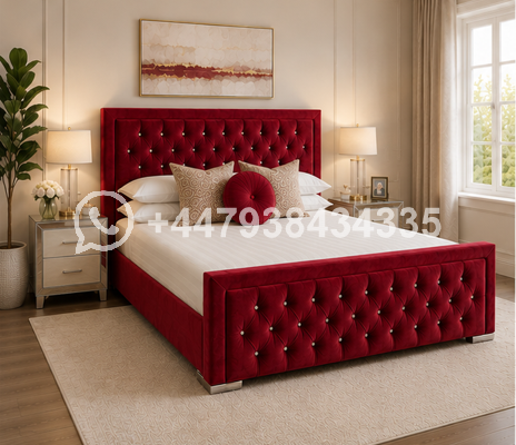 Hilton Super King Size Bed – Black Soft Cushion Designer Bed – Premium Soft Cushion Bed - Image 3