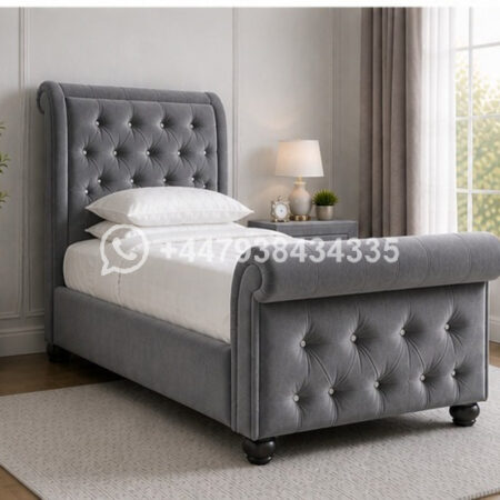 Sleigh Single Bed Frame – Elegant Living Furniture