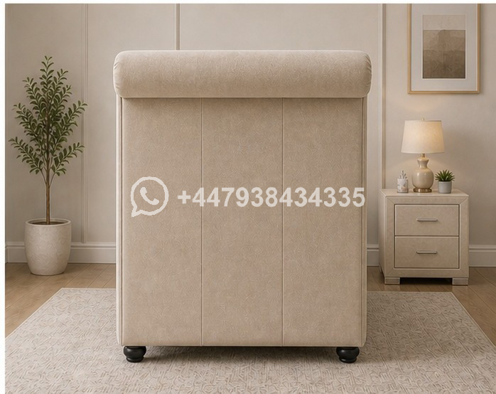 Sleigh Single Bed Frame – Classic Bedroom Design - Image 2