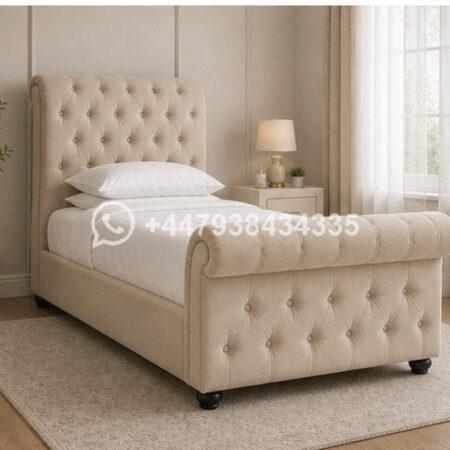 Sleigh Single Bed Frame – Classic Bedroom Design