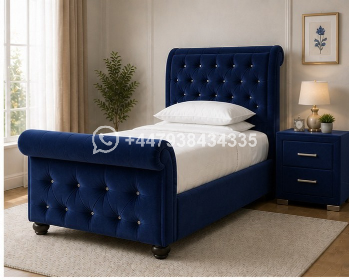Sleigh Single Bed Frame - Image 4
