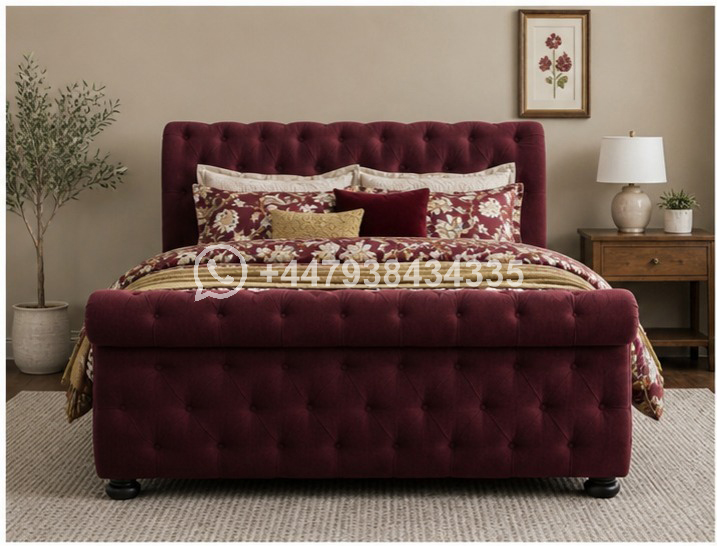 Sleigh Double Bed Frame