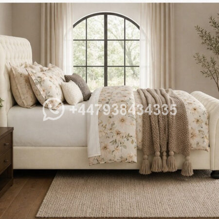Sleigh Double Bed Frame – Durable & Stylish