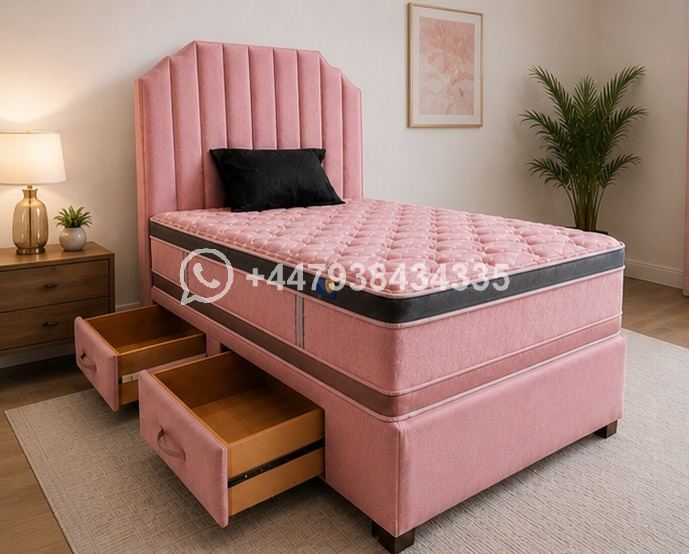 Double Divan Bed Base with Storage Features