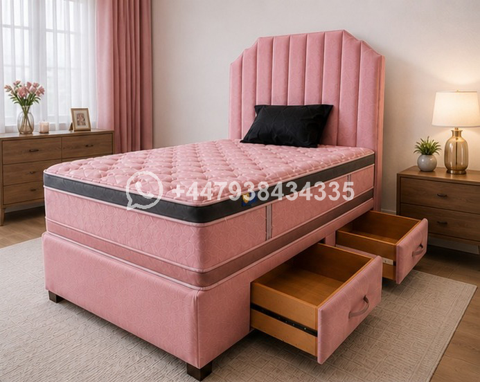 Super King Size Divan Bed Frame with Mattress or Without Option - Image 2