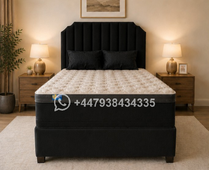 Double Divan Bed Base with Soft Padding โ Double Bed with Mattress - Image 2