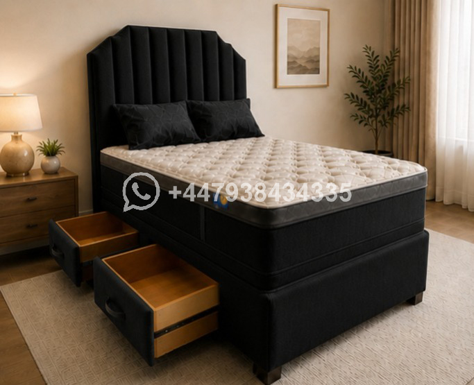 Super King Size Divan Bed Base with Optional Mattress or Set