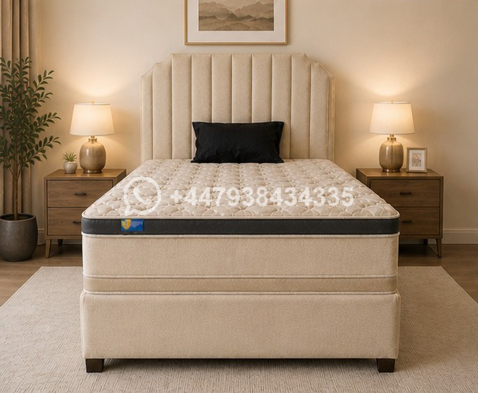 Double Divan Bed with Premium Fabric โ Bed Base with Storage - Image 2