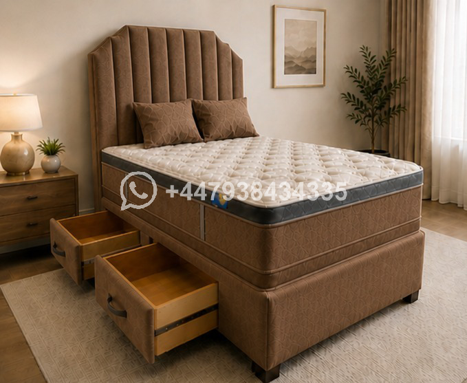 Double Divan Bed with Long Lasting Frame โ Double Bed with Mattress