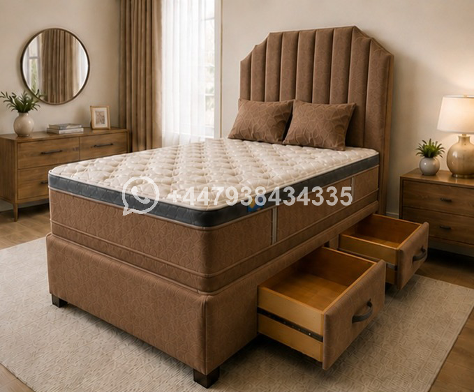 Double Divan Bed with Long Lasting Frame โ Double Bed with Mattress - Image 3