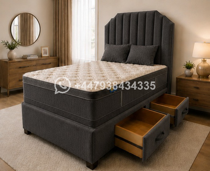 Premium King Size Divan Bed Base with or without Mattress - Image 3