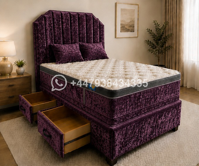 Double Divan Bed with Strong Frame โ Bed Base with Modern - Image 4