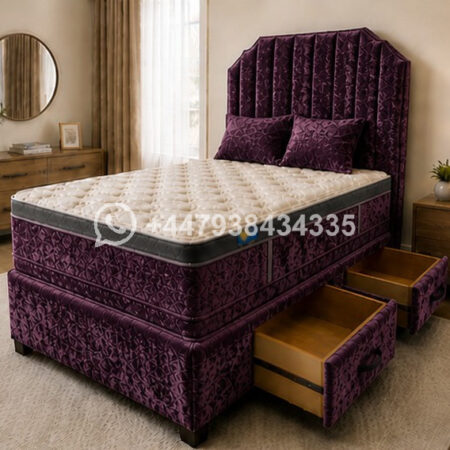 Double Divan Bed with Strong Frame – Bed Base with Modern