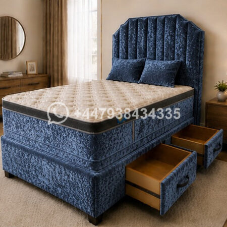 Divan Bed – King Size Divan Bed with Velvet