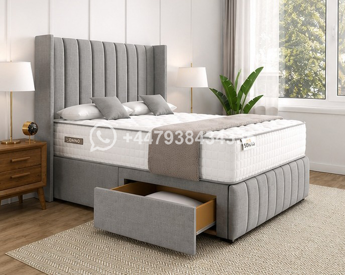 Super King Size Divan Bed with Storage Drawers