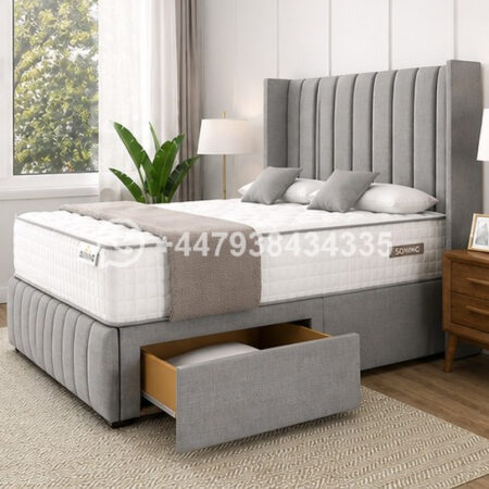 Double Divan Bed with Storage Drawers – Double Bed