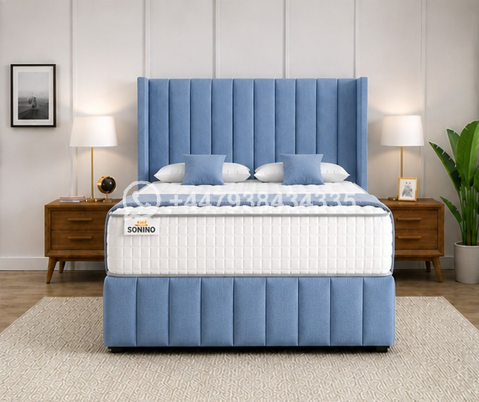 Luxury Fabric Double Divan Bed โ Divan Bed with Storage - Image 2