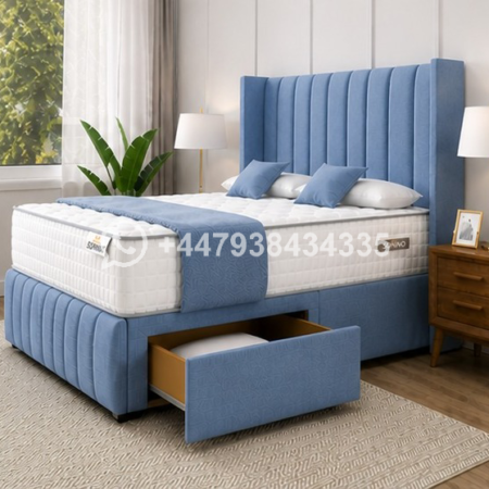 Luxury Fabric Double Divan Bed – Divan Bed with Storage
