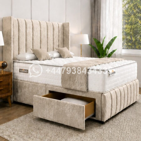 Ottoman King Size Bed Frame – Elegant & Practical (CopySuper King Size Divan Bed Base with Durable Finish