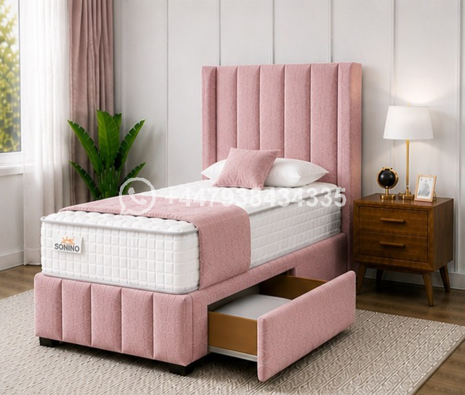 Single Divan Bed with Modern Storage Solution
