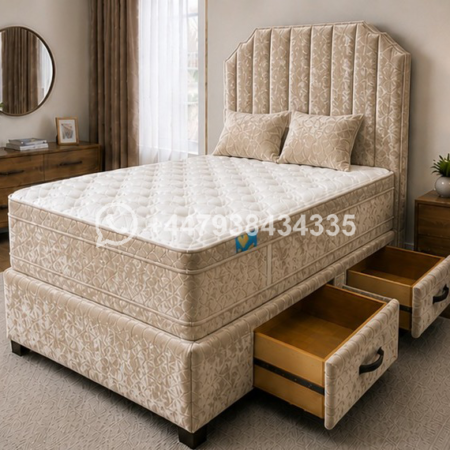 Contemporary King Size Divan Bed with or without Mattress – King Size Divan Bed